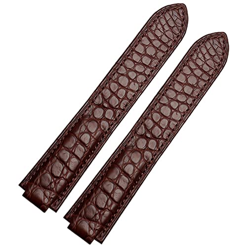 Bracelet de montre cuir crocodile pour remplacer votre bracelet usé Ballon Bleu 22mm marron