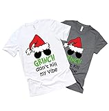 Grin dont kill my vibe Social Distancing I wouldn’t touch you with a 39 1/2’ pole Graphic T-shirt Unisex Christmas resting tee face christmas gift Im a savage tshirt savage classy bougie shirt