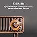 Mini Wooden FM Radio, PortableSpeaker with Built in 1500mAh Battery and Powerful DSP Chip, for U Disk, Memory , AUX