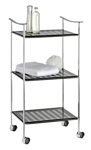 Wenko 20095100 Badwagen Japan - 3 Ablagen, 40.5 x 75.5 x 36.5 cm, Chrom
