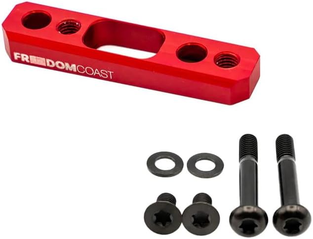 High-Performance Red Aluminum Rear Flat Mount Brake Adapter +20mm Offset for &, Reversible, Lightweight, Machined for Precision,