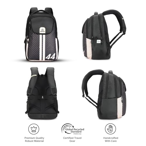 Image of uppercase Pixel Laptop Backpack | 3 Compartments, Well-Padded, Rain Cover, Trolley Sleeve, Organisers | For Boys & Girls | 500 Days Warranty