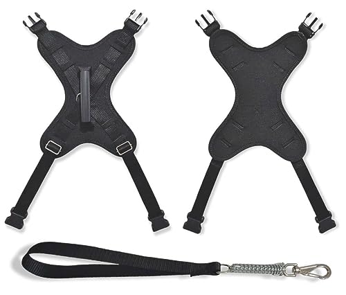 Peitoral Stillo Coleira para Cachorros Grandes Guia Ajustável Preto (P)