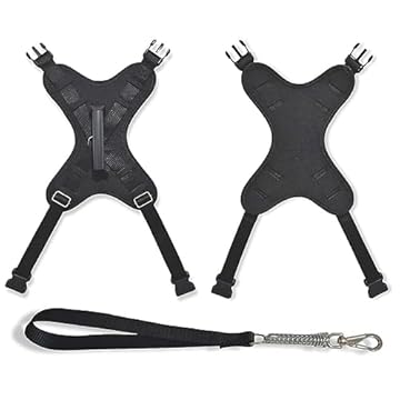 Peitoral Stillo Coleira para Cachorros Grandes Guia Ajustável Preto (M)