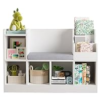 Yttcolstone Wooden Toy Bookshelf, Kids Toy Storage Organizer, Open Cube Shelf for Study School Classroom Playroom A 47.2x15.7x31.5