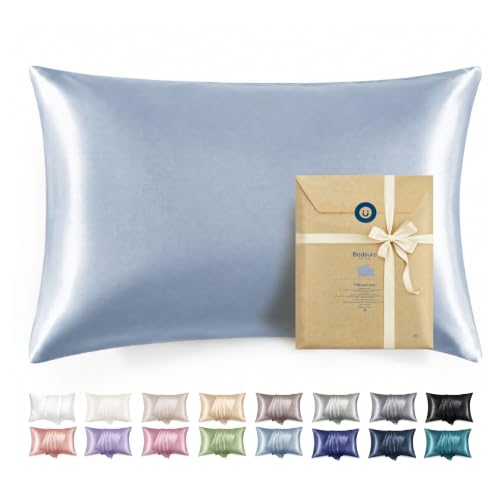 Image of Bedsure Satin Pillowcase with Zipper,King Pillow Cases Set of 2