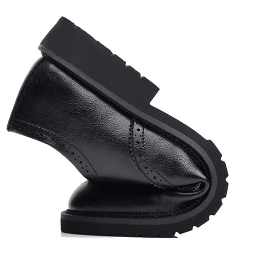 Men's Lace up Genuine Leather Dress Shoes Oxfords Brogue Carved Business Casual Shoes Youth Style for Spring and Fall2