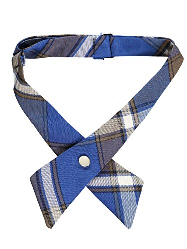 Cookie's Crisscross Neck Tie - royal/taupe/white *plaid #73*, one size