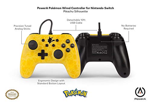 Wired Controller for Nintendo Switch - Pokémon: Pikachu Silhouette - Controller - Immagine 8