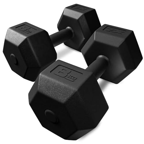 TREX SPORT Hanteln Set | Kurzhanteln 2er Set 2kg-20kg | Hanteln Frauen & Männer Set Dumbbell Set (2x8 kg)