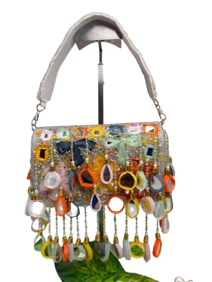 Women's Green Handcarry Party Handbag – Traditional Designer Clutch for Women & Girls-image-42