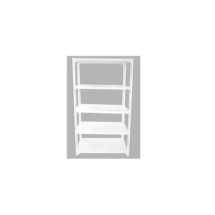Buy Abazar 5 Tier Slotted Angle Shelving Rack, Steel Traditional