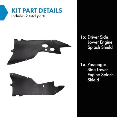 Image of TRQ Driver & Passenger Side Engine Splash Shield Compatible with 1999-2004 Nissan Frontier 2000 Xterra NI1228112 NI1228113