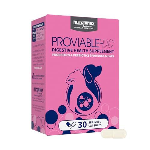 Nutramax Laboratories 30 Count Proviable Health Supplement for Cats and Dogs (PROVDC30)