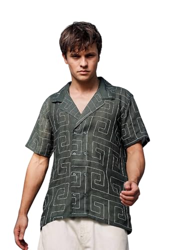 Image of Lymio Regular Fit Shirt for Men|| Men Stylish Regular Fit Shirt (Linen-E-Squre)