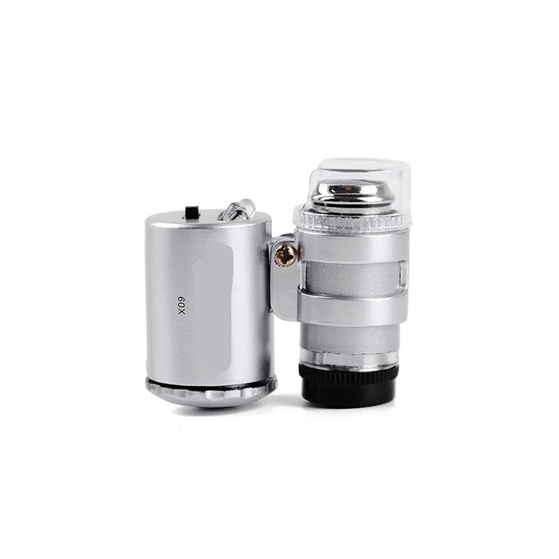 Lab Microscope Replacement Parts Mini 60x Pocket Handheld Microscope Loupe with LED and Light image 3