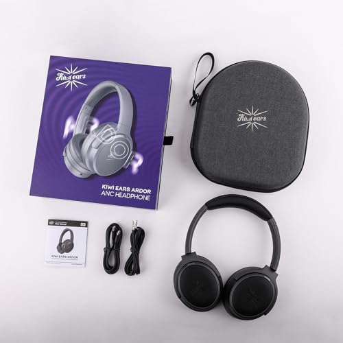 Image of Linsoul Kiwi Ears Ardor Bluetooth 5.4 Over Ear Headphones, Wireless DJ Studio Headphones, Dual Dynamic Driver Studio Monitor with Hybrid ANC, 140H Playtime, Lightweight for Podcast Gaming Guitar