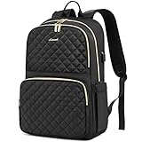 LOVEVOOK Laptop Rucksack Damen Schulrucksack Mädchen Teenager Großer Rucksack Wasserdicht Schultasche mit 17.3 Zoll Laptopfach Backpack Women mit USB Daypacks für Uni Arbeit Reise