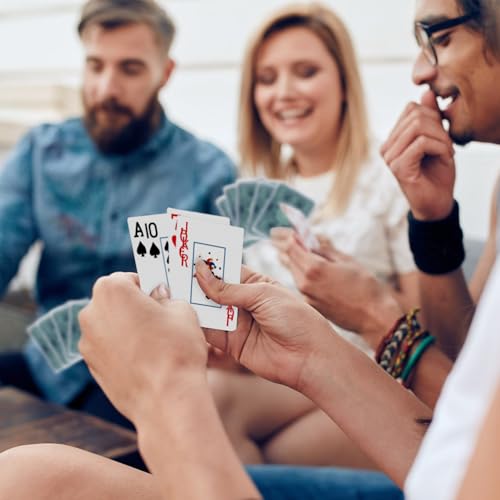 Spielkarten, Kartenspiel, 2er-Pack, Pokerkarten-Set, Jumbo-Spielkarten für Erwachsene und Senioren, Kartenspiele für Familienspielabend, Party, Casino-Magie (grün) – Bild 6