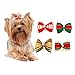 PET SHOW 20pcs Christmas Dog Hair Bows with Rubber Bands for Small Medium Dogs Xmas Holiday Puppies Cats Kittens Rabbits Topknot Grooming Costumes Hair Accessories