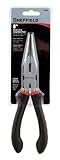 Sheffield 58503 8 Inch Secure Grip Long Nose Pliers