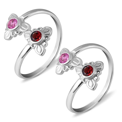 Image of Parnika 925 Top Openable Silver Toe Rings in Pure 92.5 Sterling Silver for Women | Chandi Bichiya Bicchiya | Metti |