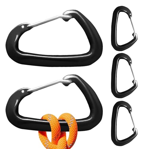 Ganchos para llaves | Gancho de resorte en de D pequeños mosquetones | Accesorios portátiles de escalada al aire libre para camping, senderismo, mochilero
