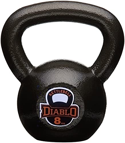 Image of DIABLO Premium Fitness Solid Cast Iron Kettlebell Weights (8.00)