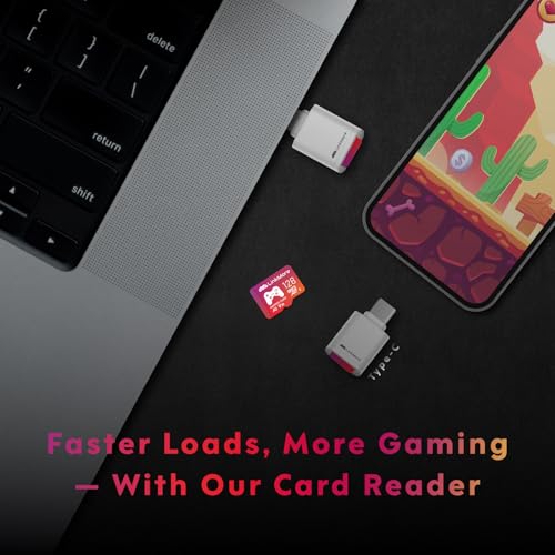 Image of LinkMore XV23 PRO 128GB Gaming Micro SDXC Card, A2, UHS-I, U3, V30, Class 10, Read Up to 170 MB /s, Write Up to 170 MB /s, SD Adapter Included