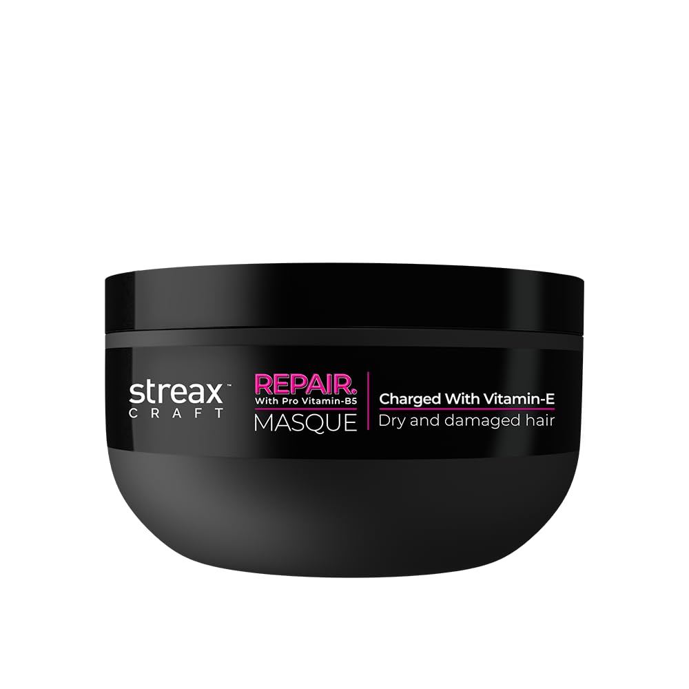 Streax Craft Repair Masque, 200 ml I Hair mask for women I Hair Spa For Dry and Damaged Hair I Repair With Pro Vitamin B-5 I Charged with Vitamin- E-image-28