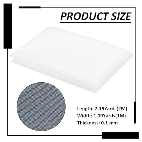 BENECREAT 200 Mesh Feinfilter-Netzgewebe, 200x100cm Lebensmittelechtes Nylon-Netzfilter Wassersieb Zum Filtern von Weinverunreinigungen/Filtern von Farbe