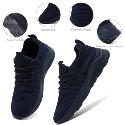 Image of Men's Running Walking Shoes Sneakers Tennis Fitness Athletic Shoes Non Slip On Sports Casual Workout Shoe Lightweight Comfortable Gym Fashion Breathable Mesh Trainer