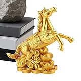 Élégance durable : la figurine de cheval fabriquée avec de la résine haute densité assure une durabilité et des propriétés résistantes à la décoloration, ce qui en fait un ornement fiable à long terme qui améliore n'importe quel décor d'intérieur avec sa sculpture lisse et ses détails artistiques tridimensionnels, parfait pour les collectionneurs à la recherche d'une beauté intemporelle