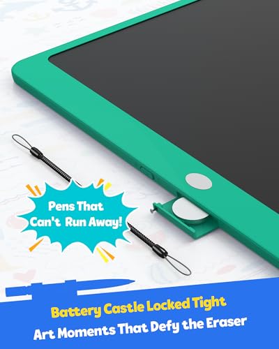 Image of TEKFUN LCD Writing Tablet for Adults, Large Doodle Board, 16 Inch Colorful Drawing Tablet Writing Pad, Toddler Toys for 3 4 5 6 7 8 9 Year Old Girls Boys Teen, Birthday Gifts for Kids (DarkGreen)