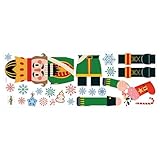 GETAJGHSD Weihnachtsaufkleber Pvc Fenstersticker mit Nussknacker Motiv...