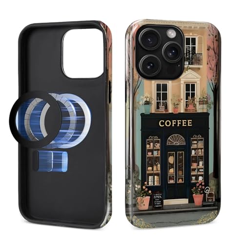 Coque iPhone 15 Pro Max MagSafe motif café rétro par DAIZAG