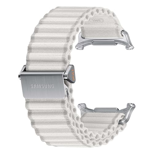 Image of SAMSUNG Galaxy Watch Ultra Trail Band, Smartwatch Replacement Strap for Men and Women, One Click Attachment, ET-SVL70MOEGUJ, White Sand