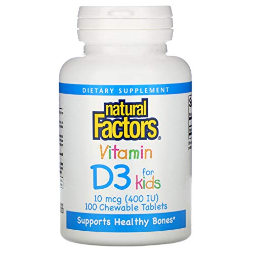 Natural Factors, Vitamin D3 400 IU, Supports Strong Bones, Teeth and Immune Function, 100 tablets (100 servings)