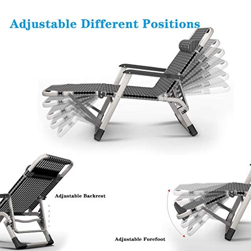 Chaise d'extérieur robuste avec structure en métal durable et dossier relax
