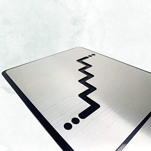 Image of CVANU 1pc Silver Acrylic STAIRS Self-Adhesive Sign Board for Office /Hospital /Cafe Sign Board c84
