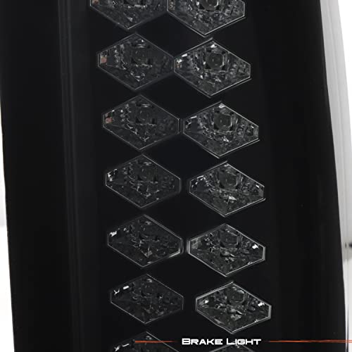 Akkon - For 88-98 Chevy C/K Series Pickup Truck Gmc Sierra Rear Black Smoke Led Tail Lights Brake Lamps Pair #TOP3