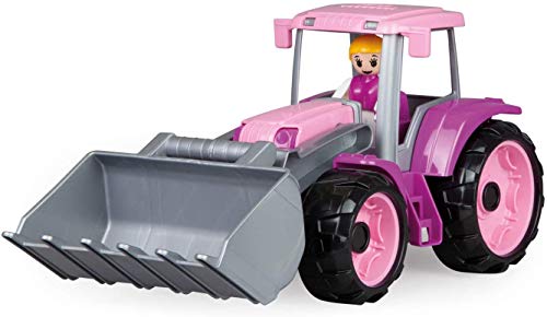 Lena 04452 TRUXX Traktor Pink mit Frontschaufel, Fahrzeug ca. 34 cm,...