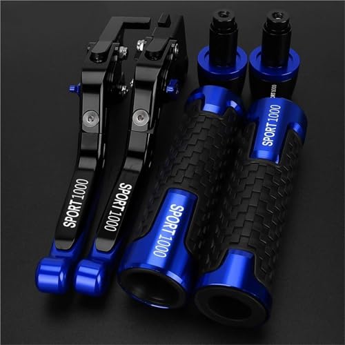 Leviers d'embrayage et frein Ducati Sport 1000 2006-2009 poignées extensibles bleu