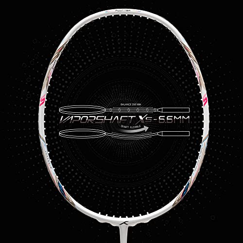 Image of Hundred Flutter S CTRL Carbon Fibre Strung Badminton Racket with Full Racket Cover for Intermediate Players