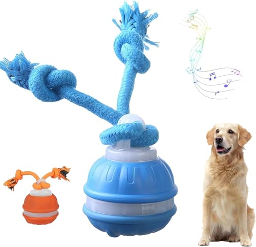 Chase Buddy - Giocattolo interattivo per cani, stimolante la noia, 2025, palla intelligente per cuccioli di animale domestico, con corde, gioco automatico, elettrico, attivo, rotolamento, rimbalzante