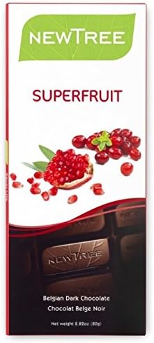 NEWTREE 20251 2.82 oz. Organic Super Fruit Dark Chocolate Bar-Pack of 4