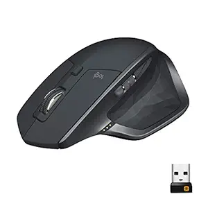 Logitech MX Master 2S Wireless Mouse, Multi-Device, Bluetooth or 2.4GHz Wireless with USB Unifying Receiver, 4000 DPI Any Surface Tracking, 7 Buttons, Fast Rechargeable, Laptop/PC/Mac/iPad OS – Black at Rs. 3995