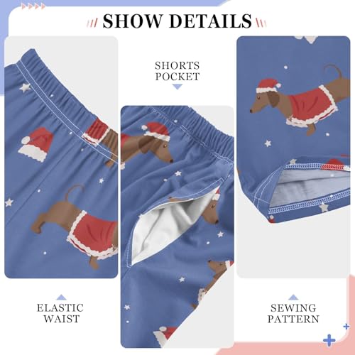 Boys' Pants Christmas Cute Dogs Santa Long Bottoms Jogger Pants Elastic Waist Trousers with Pockets S-XL4