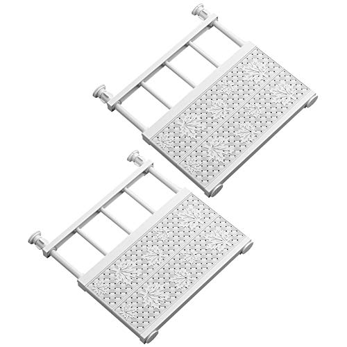 2点セット つっぱり棚 伸縮棚 強力 突っ張り棚 クローゼット ラック 脱衣所 洗面所 室内物干し 押入れ 耐荷重15〜35kg ホワイト (30-45)*36cm