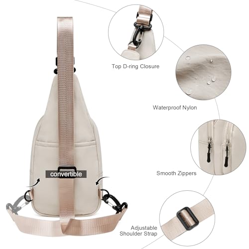 Image of cakang Womens Sling Bag Crossbody Bags for Women Vegan Leather Sling Backpack Daypack Fanny Pack Crossbody Purse Travel